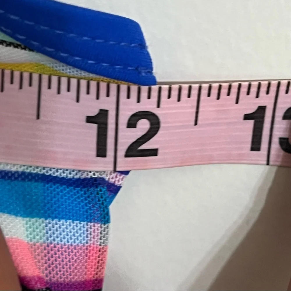 NWT Girls‎ Gossip Girl 1 Piece Swimsuit Striped With Sheer Belly Area Size 8
